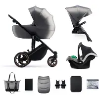 Kinderkraft - KSPRIM02GRY300I - Trio Pussiyhdistelmä PRIME 2 PRO harmaa