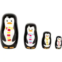 Small Foot - Wooden Matryoshka Dolls Penguin Family