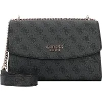 GUESS Olkalaukku 'CALISTA CONVERTIBLE XBODY FLAP' grafiitti / musta