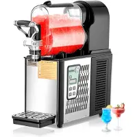 Vevor kaupallinen slushy-kone, 3 litran yhden säiliön jäädytettyjen juomien kone, 12 kuppia ruostumattomasta teräksestä valmistettu margarita-smoothie-jäädytettyjen juomien valmistaja, slushie-kone ko