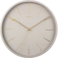 Karlsson Wall Clock Belle Numbers Metal Warm Grey - Grey - ONE SIZE
