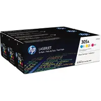HP 305A, alkuperäinen syaani/magenta/keltainen LaserJet-värikasetti, kolmen pakkaus, 2600 sivua, Syaani, Magenta, Keltainen, 3 kpl