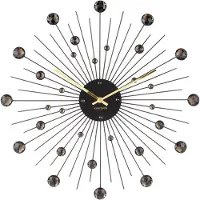 Karlsson Sunburst Black KA4859BK seinäkello 50cm