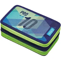 Herlitz 50038787, Pehmeä lyijykynäkotelo, Polyesteri, Sininen, Vihreä, Kuva, Vetoketju, Ei sukupuolirajoitusta