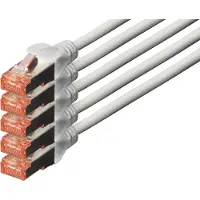 Digitus CAT 6 S-FTP PATCH CORD, CU, LSZH AWG 27/7, LENGTH 20 M, 5 PIECES, COLOR GREY (DK-1644-200-5)