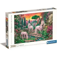 Clementoni 2000 kpl High Quality Collection KLASSINEN Puutarha UNICORNIT