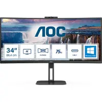 AOC CU34V5CW 34" UWQHD, VA -kaareva näyttö, USB-C hub