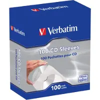 Verbatim – Paper pocket for CDs/DVDs, white/transparent, 100-pack (49976)
