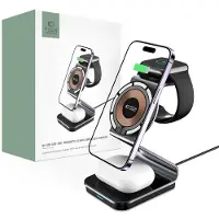 Tech-Protect QI15W-A29 3-in-1 magneettinen langaton laturi - musta