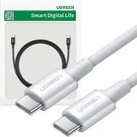 UGREEN USB Type-C (uros) - Type-C (uros) -kaapeli 1m valkoinen (US300)