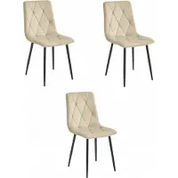 Leobert 3 tuolin setti Libra, beige/musta