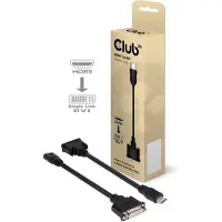 Club 3D HDMI - DVI-D -adapteri, Single Link, passiivinen, musta