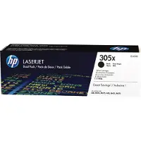 HP 305X, alkuperäinen riittoisa musta LaserJet-värikasetti, kaksoispakkaus, 8000 sivua, Musta, 2 kpl