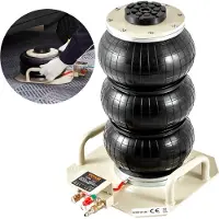 Vevor -ilmatunkki, 3 tonnia/6600 paunaa (n. 3 tonnia) kolmoispussillinen ilmatunkki, ilmatyynytunkki jopa 450 mm:n nostoon, 3-5S nopea nostopaineilmatunkki, sivukahvoilla autoihin, autotalleihin, korja