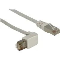 DeLOCK – Network cable RJ45 Cat.6 S/FTP upwards angled / straight 0.5 m (83524)