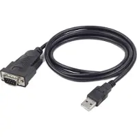 Gembird UAS-DB9M-02, Musta, 1,5 m, USB A-tyyppi, DB-9, Uros, Uros