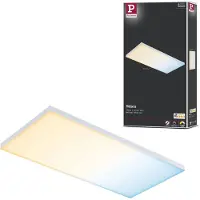 Paulmann Velora LED-paneeli ZigBee 59,5x29,5 15,5W Velora, himmennettävä, Valkoinen/opaali, Olohuone/ruokailutila, Metalli, Moderni