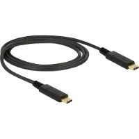 DeLOCK – USB 3.2 Gen 2 USB-C to USB-C cable, 5A, E-Marker, 1m, black (85531)