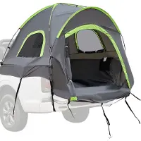 Vevor lava-auton teltta, sopii 6,4–6,7 jalan kuorma-auton telttoihin retkeilyyn, vedenpitävä PU2000 2–3 hengen makuuvaunun teltta kaksikerroksisilla ikkunoilla, tukeva lava-auton asuntovaunun kuori sä
