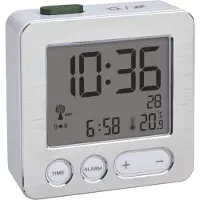 TFA 60.2545.54 RC Alarm Clock silver/white