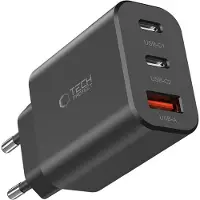 Tech-Protect Charger C30W 3-port Network Charger PD 30W QC 3.0 Black