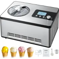 Vevor 1,9 L automaattinen jäätelökone sähköjogurttigelato hopeanvärinen