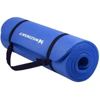 Wozinsky harjoitusmatto 181 x 63 x 0,9 cm paksu jooga jumppamatto sininen