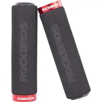 RockBros BT1001BKRD sponge bicycle handlebar grips - black and red