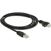 DeLOCK 85668, 2 m, Cat6, S/FTP (S-STP), RJ-45, RJ-45, Musta