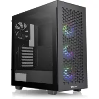 Thermaltake CA-1S3-00M1WN-03 -miditornikotelo ikkunalla ja RGB-valaistuksella, musta