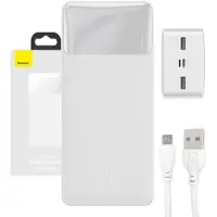Baseus Bipow digitaalinen näyttö 15W Power Bank 30000mAh - Valkoinen väri