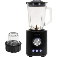 Adler Camry CR 4088 Tehosekoitin, 1800 W, 1,5 L Lasikannu, Pianomusta
