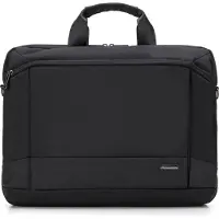 WITTCHEN Miesten 15.6" Laptop-laukku Kiiltävällä Lisällä, Musta Polyesteri
