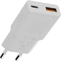 Xtorm 25w go2 slim home charger usb-c pd/usb-a white