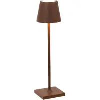 Zafferano Poldina Micro Pro langaton pöytävalaisin, ruskea, 2200-2700 - 3000K, 27,5 cm
