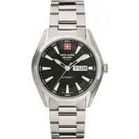 Swiss Alpine Military Miesten kello 7090.2137 Automatic Musta/Teräs