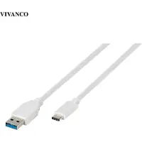 Vivanco usb-c/usb 3.1 a kaapeli 1m valk.