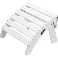 Vevor Adirondack -ottomaani, 17,7 P x 19,7 L x 13,8 K tuumaa HDPE-muovista valmistettu kokoontaitettava Adirondack-ottomaani, säänkestävä jalkatuki Adirondack-tuolille, laajalti käytetty ulkokuistilla