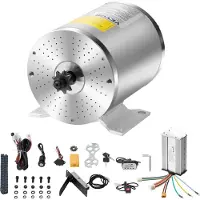 Vevor 1800W sähköinen harjaton tasavirtamoottorisarja - 48V 4500rpm moottori päivitetyllä nopeudensäätimellä, jalkapolkimella ja kaasukahvalla varustettuna karting-autoihin, sähköpyöriin, moottoripyör