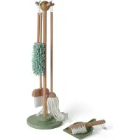 Dantoy Cleaning Set Wood In Gift Box 6 Parts - Multi/patterned - 23.5X23.5X77CM