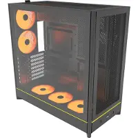 Montech PC-kotelo - - HS01 Pro - ATX - 5 ARGB PWM - Tuulettajaa - Käännettävä muotoilu - Korkea ilmanvaihto