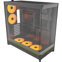Montech HS02 PRO -miditornikotelo ikkunalla ja RGB-valaistuksella, musta