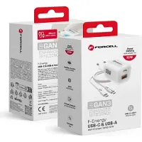 Forcell GaN3 1xUSB-C / 1xUSB-A 33 W pikalaturi