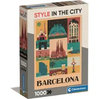 Clementoni Puzzle 1000 palaa Compact Barcelona