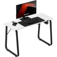 Huzaro Hero 1.5 valkoinen tietokonepelipöytä pelaajille 120Cm