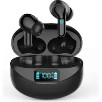 Langattomat Bluetooth-kuulokkeet, Bluetooth 5.3 -kuulokkeet, IPX5 vedenpitävät urheilukuulokkeet iOS Android Black