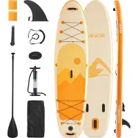 Vevor puhallettava sup-lauta, 3,53 m x 89 cm x 15 cm leveä, ultrakevyt SUP-lauta, kaikki tarvikkeet mukana, pumppu, mela, evä, reppu, nilkkahihna, hihna, liukumaton kansi nuorille, aikuisille
