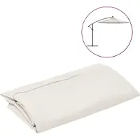 vidaXL Aurinkovarjon vaihtokangas hiekanvalkoinen 300 cm