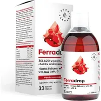 Aura Herbals Ferradrop - Nestemäinen rauta + foolihappo - 500 ml