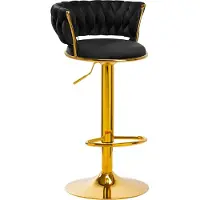 Activeshop Qs-B313A musta samettinen baarijakkara